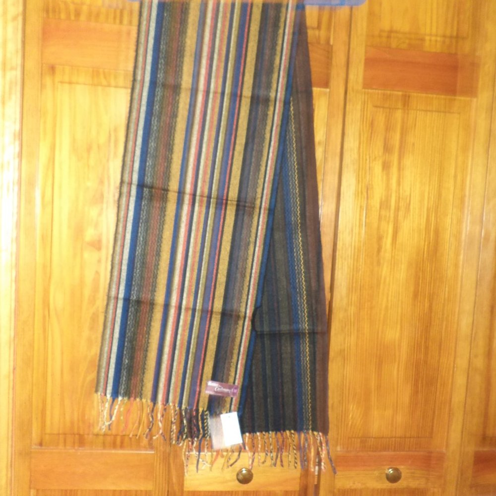 BETTER THAN CASHMERE multi color stripes scarf - new